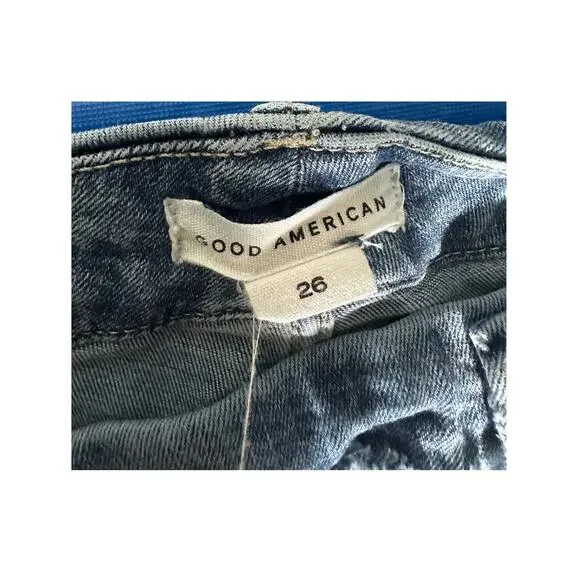 Good American Good Legs Under Fray Waistband Jeans • Size 26 • High Rise Skinny - Picture 6 of 7